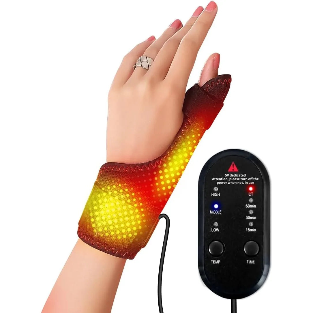 Heating Massage Finger Braces 3 Levels Hot Compress Massage Finger Brace Hand Finger Protector Massage Instrument Spa
