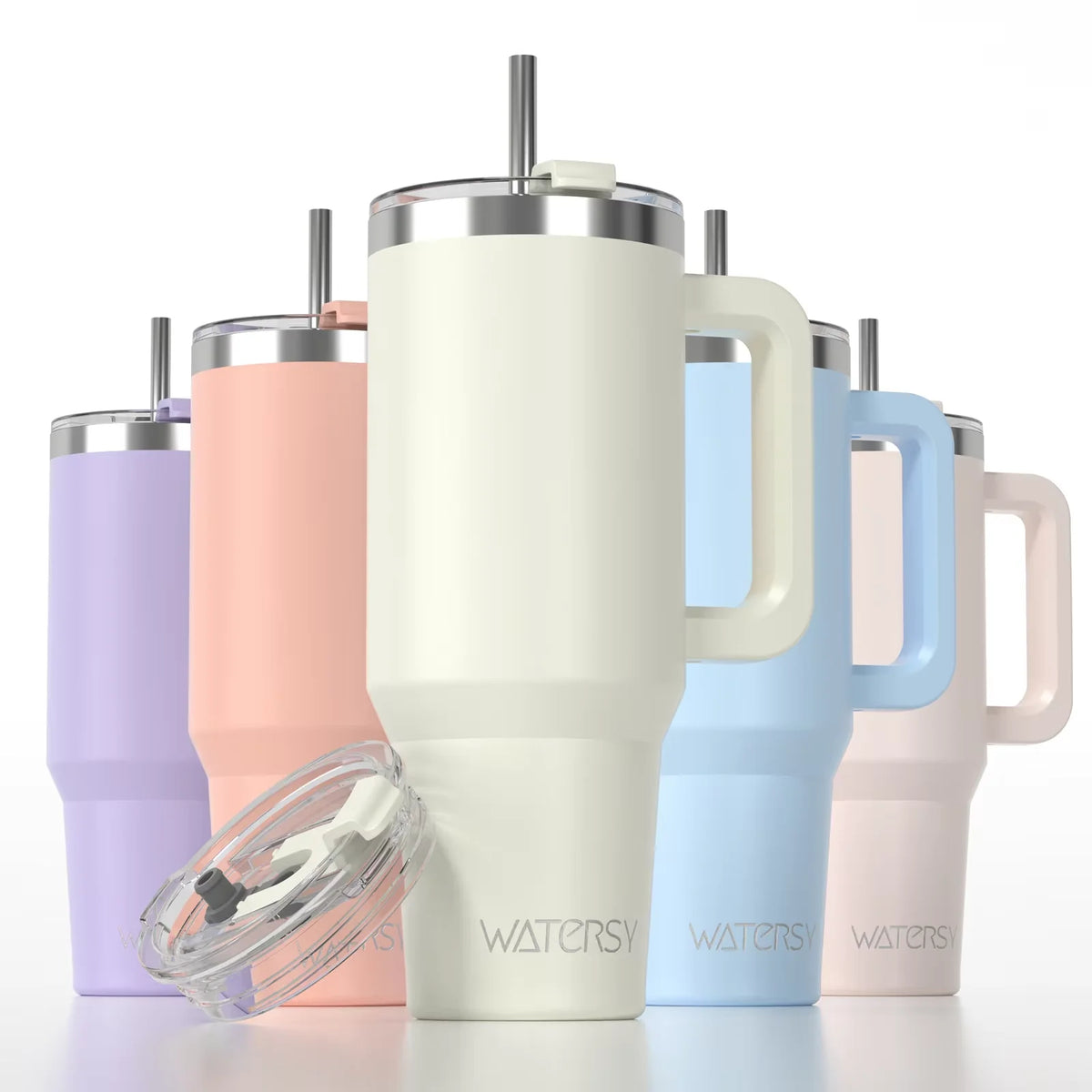 WATERSY 20oz/591ml Tumbler with Handle, Leak-proof Insulated Cup, Stainless Steel Vacuum Thermal for Coffee, Car, Travel