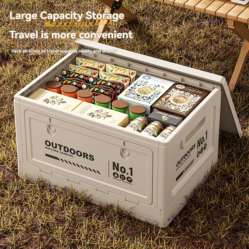 Outdoor Camping Storage Box Car Trunk Organizer Portable Picnic Basket Multi-functional Foldable Tool