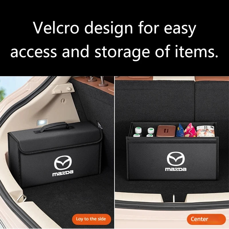 Car Trunk Storage Box Organizer For Mazda 2 3 5 6 CX-60 CX-90 CX-70 CX-7 Foldable Stowing Tidying Bag Container Bag Accessories