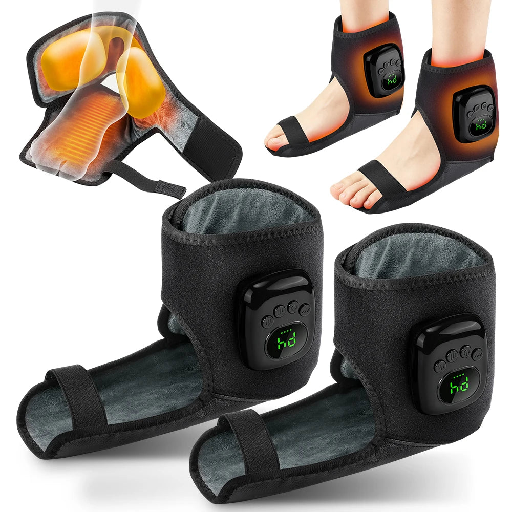 Wireless Air Pressure Ankle/Wrist Massager,Electric Heating Ankle Massage,Airbag Compression,Ankle Joint Sole Muscle Relax Care