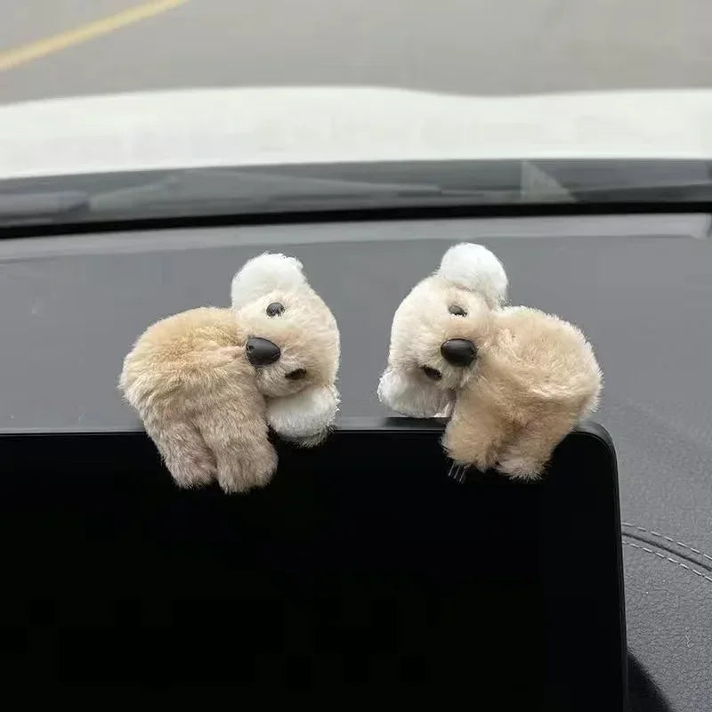 Plush Koala Car Decor - Clip-on Mirror/Visor/Screen Hanger for Auto Interior, Soft Stuffed Animal Accessory