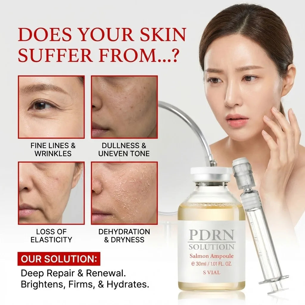 PDRN Salmon DNA Serum Ampoule Advanced Skincare Deep Repair Renew Brighten Tone Strengthen Barrier Firming Face Essence Korean