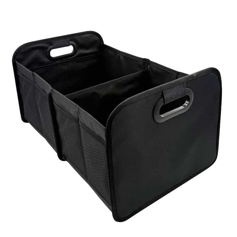 40L Foldable Portable Car Storage Box with Side Net, Car and Truck Trunk Organizer, Camping Storage Box, Space-Saving Multifunctional Storage Box, Non-Food Contact