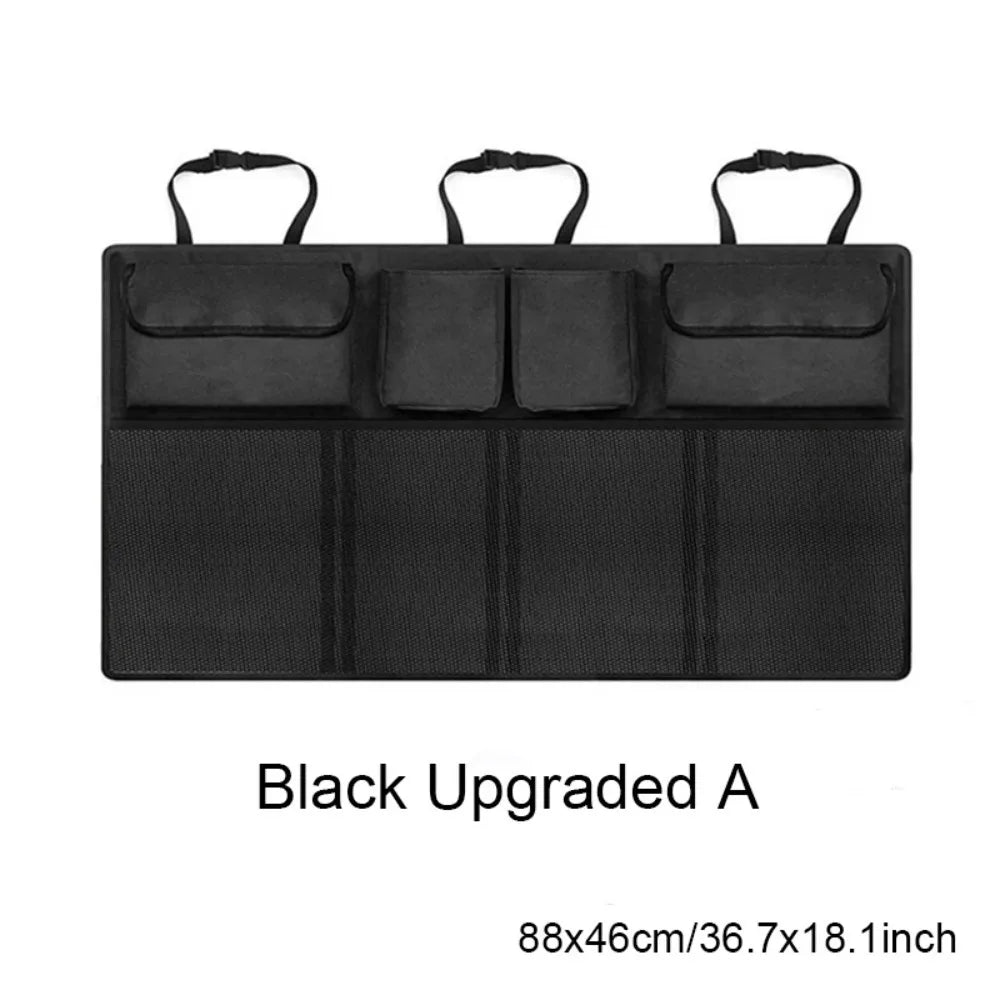 Car trunk storage bag SUV car seat back hanging bag Multi functional storage mesh bag Car interior storage items