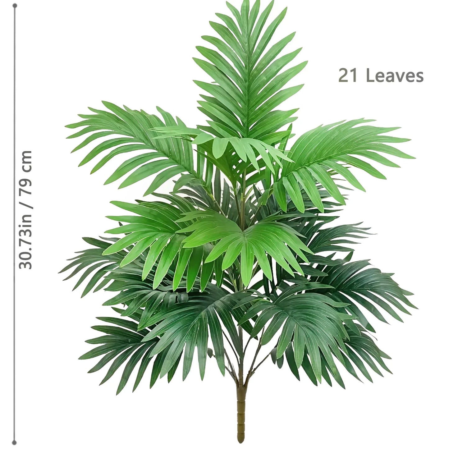 52-145cm  Artificial Palm Tree Tropical Fake Plant Green Plastic Palm Leaf Branches Suitable for Home Garden Decoration