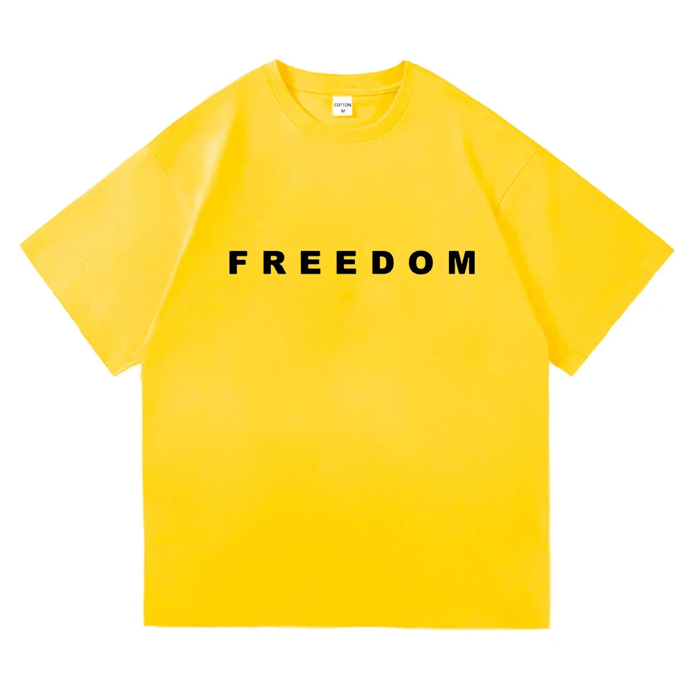 Freedom Charlie Kirk T-shirt Cotton Loose Casual Female/Male Tshirts Unisex Streetwear America American Fashion Women T Shirts
