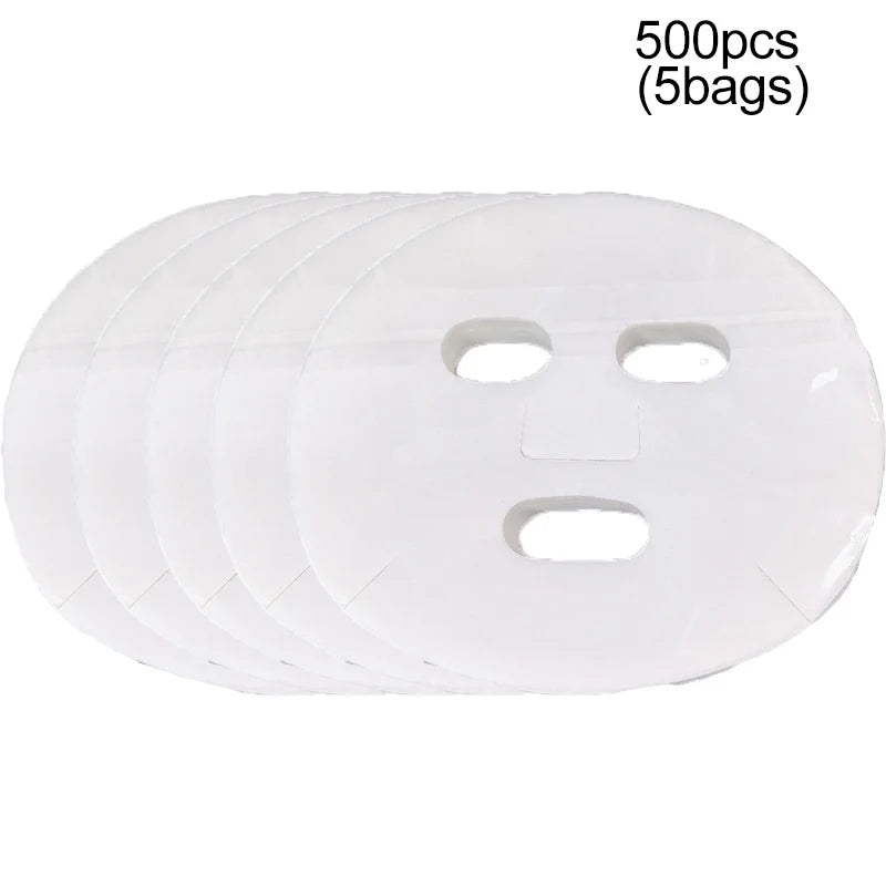500/100pcs Disposable Facial Mask Sheets Ultra Thin Facial Tissue Cosmetic Cotton Mask Paper Beauty Salon Skin Care Tools