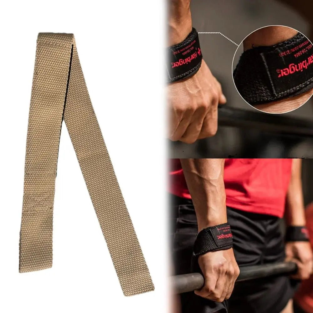 1Pc Gym Bodybuilding Lifting Grip Belt Wrist Support Sport Fitness Straps Wrist Wraps Anti-Slip 3.8*63cm Weightlifting Hand Belt