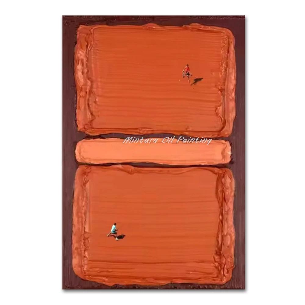Mintura,Handpaintd Abstract Texture Green Tennis Court Oil Painting on Canvas,Modern 3D Knife Art Poster,Wall Picture,Home Decor