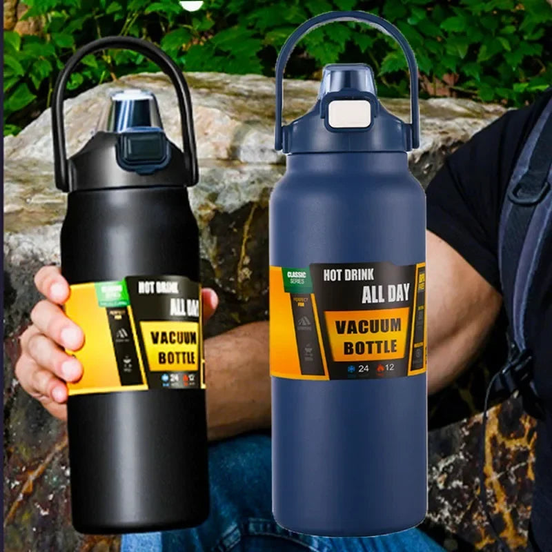 Stainless Steel Thermo Bottle 1.5L Large Capacity Thermo Water Portable 1500ml Vacuum Mug Thermos Insulated Cup 1L Tumbler