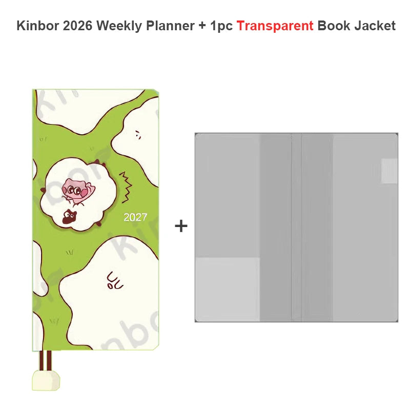Newest Kinbor 2027 Notebook Agenda Weekly Planner 52g BaChuan Paper Pocket Journal Plan Book Travel Recording School Supplies