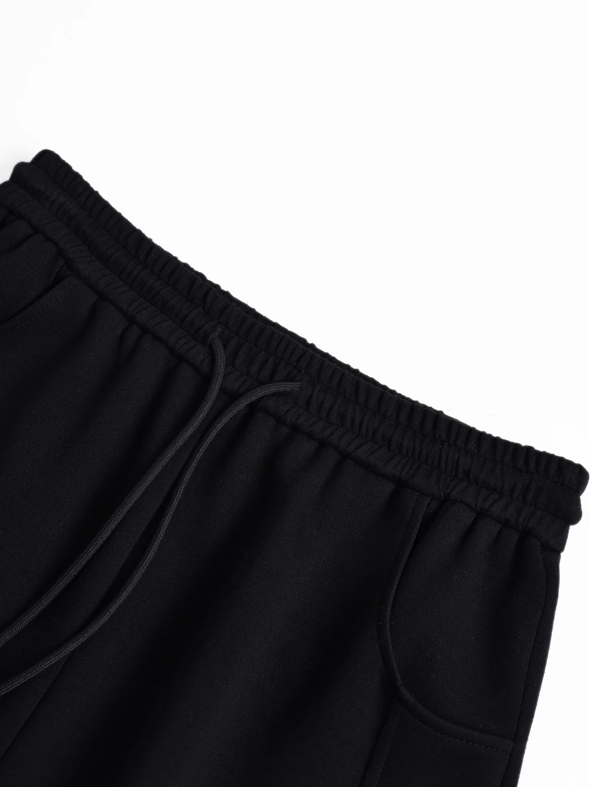 XIAOGULI 2026 Autumn Women Black High Stretch Elastic High Waist Wide Leg Pants Loose Fit Black Casual Regular Petite 2 Types