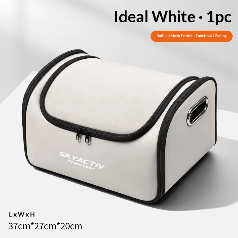 For Mazda Skyactiv Car Trunk Organizer Storage Box Seat Multifunctional Storage Bag with Built-in Pocket Auto Accessories