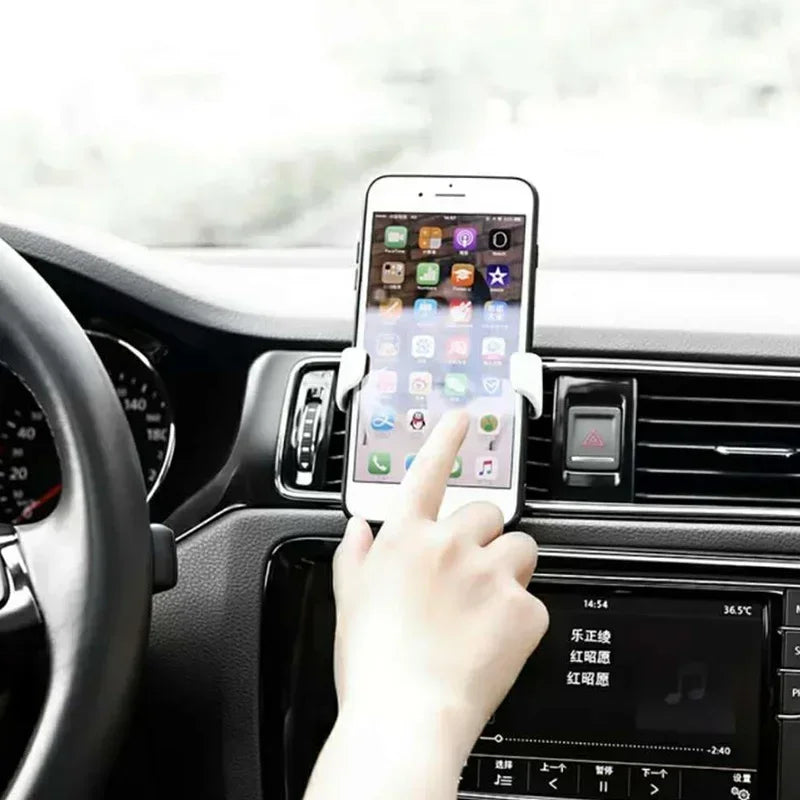 Heavy Duty Gravity Car Phone Mount with Air Vent Clip Shockproof Anti Shake Universal Mobile Phone Holder Car Stand for Samsung Android and Other Smartphones One Hand Operation Easy Mount Release and Use