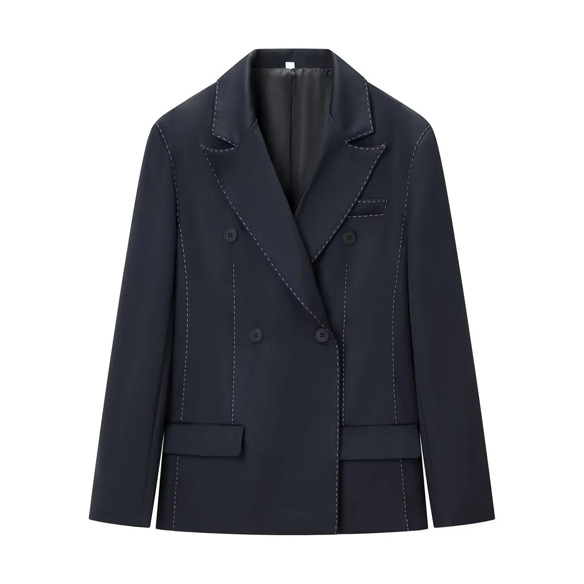Women Casual Quilting Thread Coat Fashion Long Sleeve V Neck Buttons Office Blazer Jackets 2026 New Lady Chic Commute Outerwears
