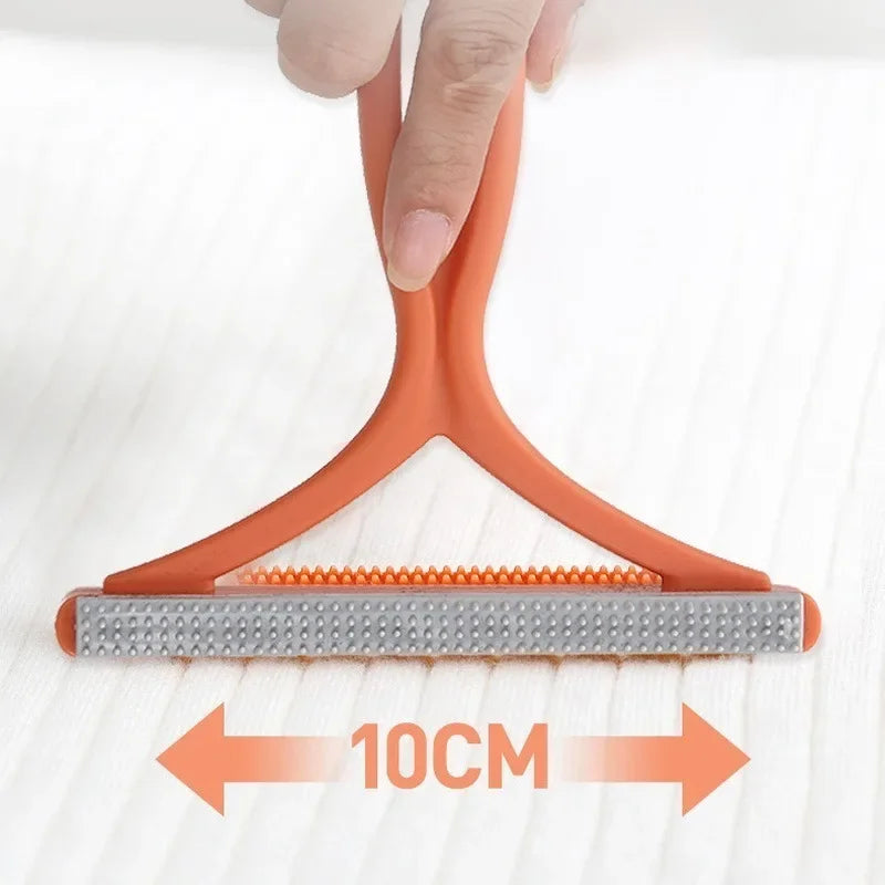 Double-Sided Portable Lint Remover for Pet Hair-Reusable Fabric Shaver for Clothes/Carpet/Car Seats, Fur Removal Tool Hair Brush