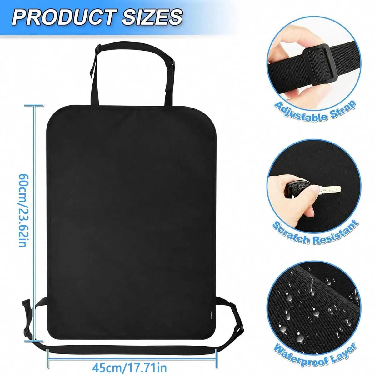 Car seatback protector against wear, dirt, easy to clean, car seat protection | Car protective gear, rear seat cover