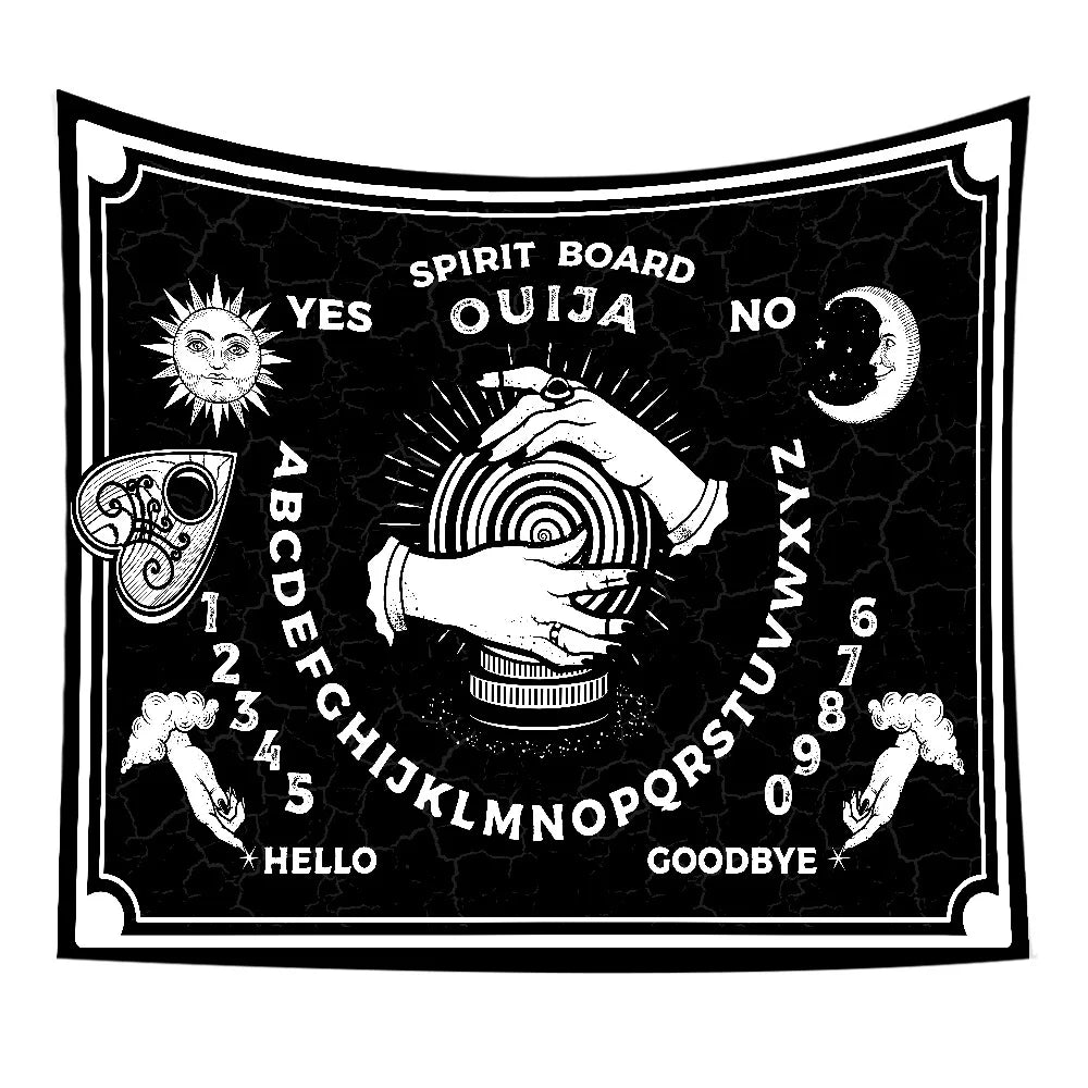 VIKAMA Star and Moon Embroidered Tapestry Constellation Boho Living Room Bedroom Meditation Room Decoration