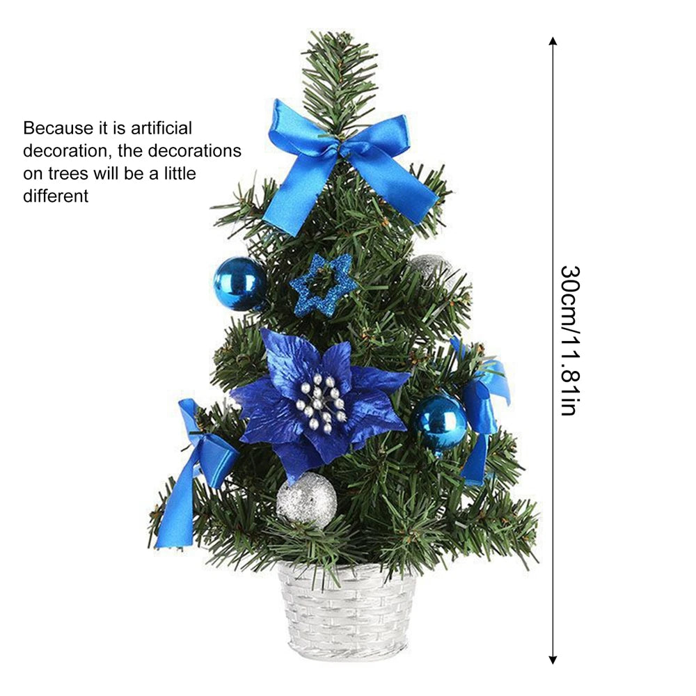Table Mini Christmas Tree Decorations Children Home Bedroom Party 15/20/30/40cm Artificial Christmas Tree New Year Navidad Gift