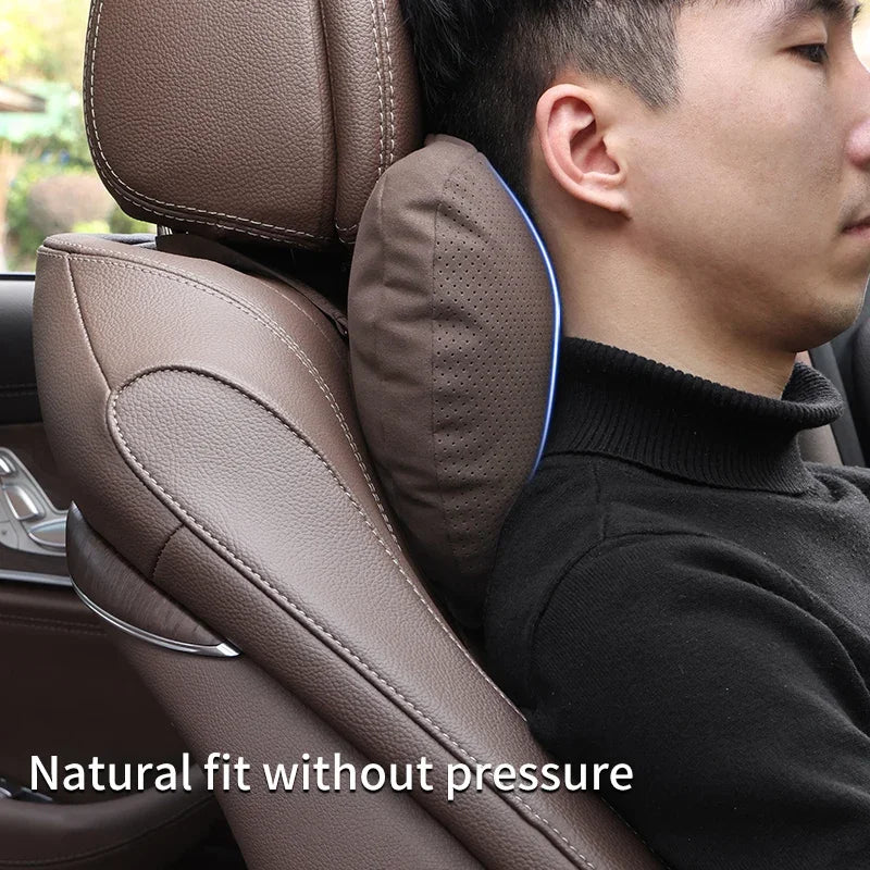 S-level Headrest Neck Pillow Car Seat Waist Pillow Super Soft Protector Neck Compatible For Tesla Audi Benz BMW Cars Interior