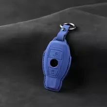 leather Suede Car Key Case Cover Shell For Mercedes Benz A B C E S G Class W204 W205 W212 W213 W176 W177 GLC CLA AMG Accessories