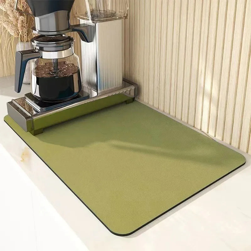 Super Antiskid Kitchen Absorbent Draining Mat Super Absorbent Draining Coffee Dish Drying Mat Quick Dry Tableware Mats S/M/L