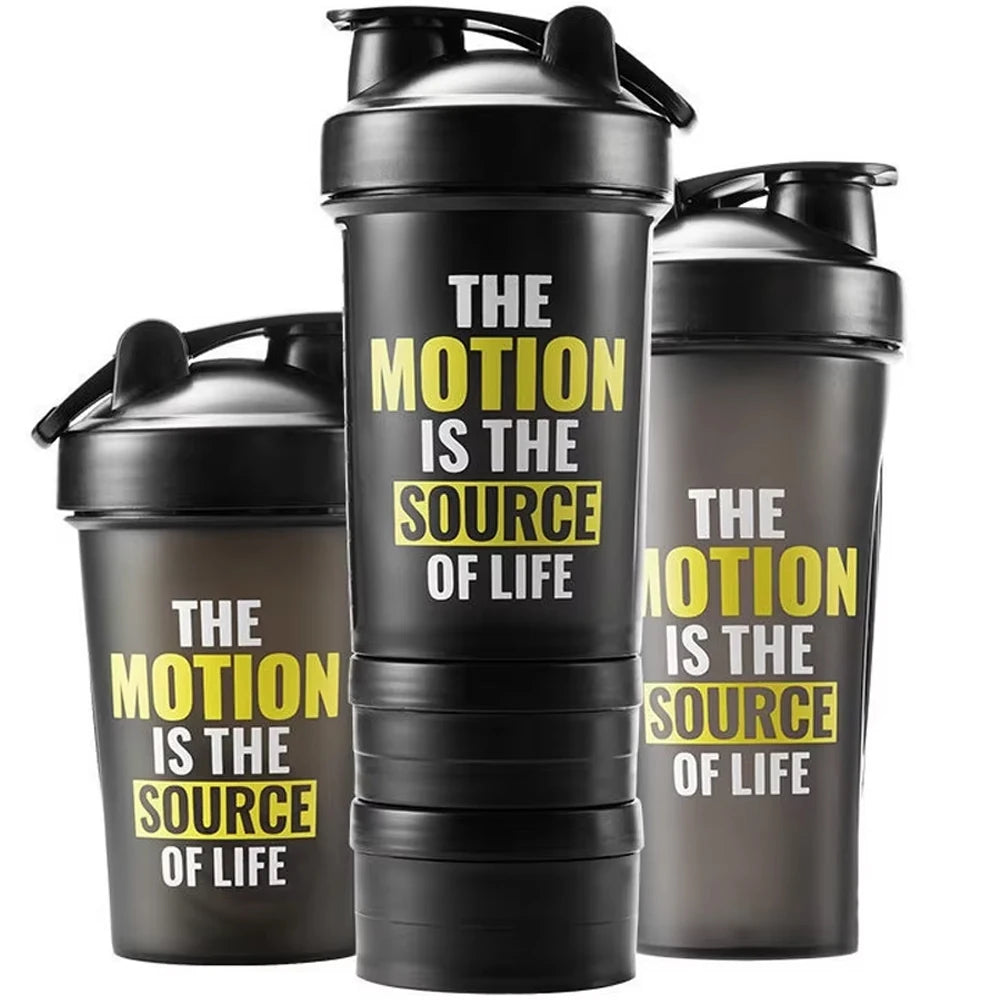 Protein Powder Shaker Cup400/600/650ml with Metal Stirrer Fitness Sports Mixing Bottle Portable Leak Proof Plastic Cup Drinkware