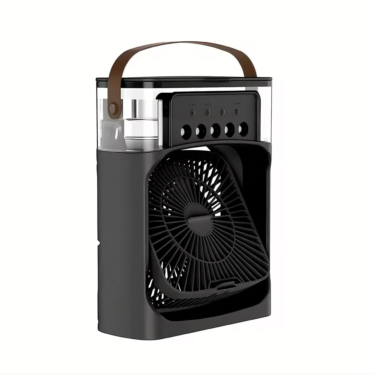 3 In 1 Mini Portable Air Cooler Fan 5-Hole Humidifier LED Night Light 1-3H Timer Personal Desktop Cooling Device For Home Office