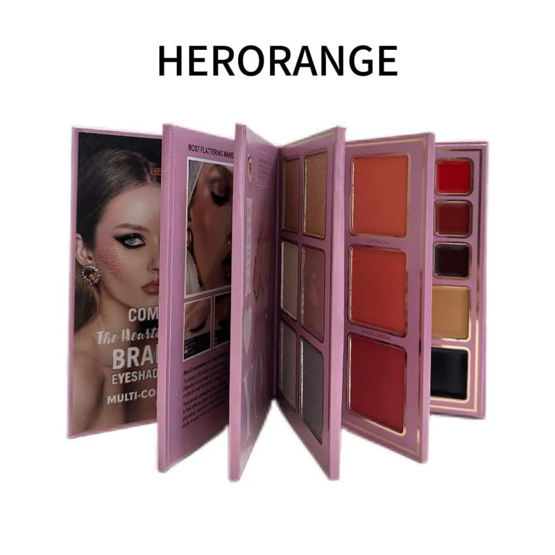 78-Color Makeup Palette, Waterproof Matte Shimmer, Eyeshadow Blush Highlight Contour Lip Set, Daily & Christmas Gift