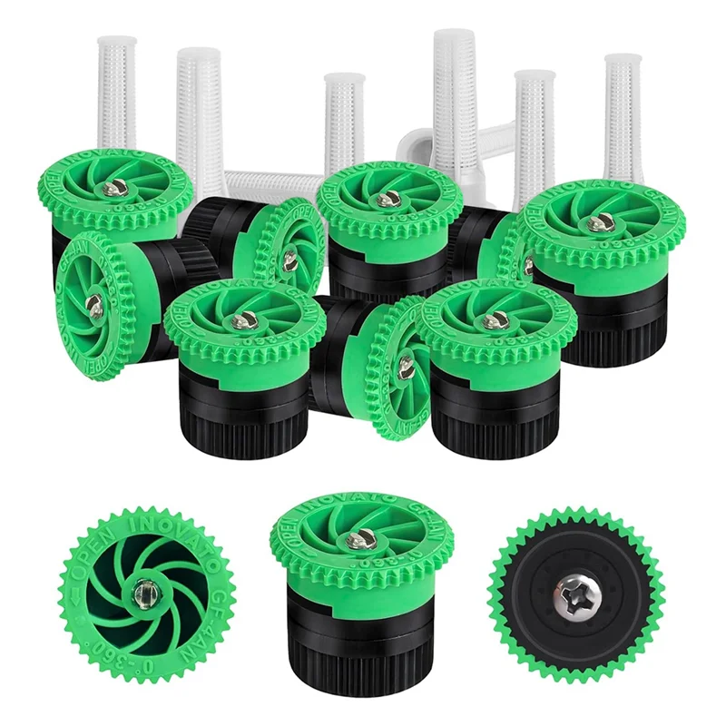 A03F-Variable Arc Nozzle 10 Pieces Replacement Adjustable 0°-360° Full Circle Pattern Sprinkler Heads Sprays
