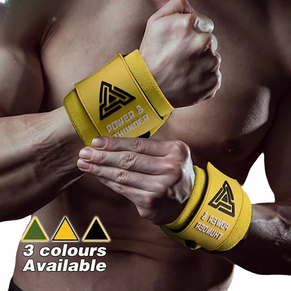 Heavy Duty Weight Lifting Wrist Wraps For Powerlifting Gym Crossfit Brace Wrist to Push Heavier Wrist Support with Thumb Loop