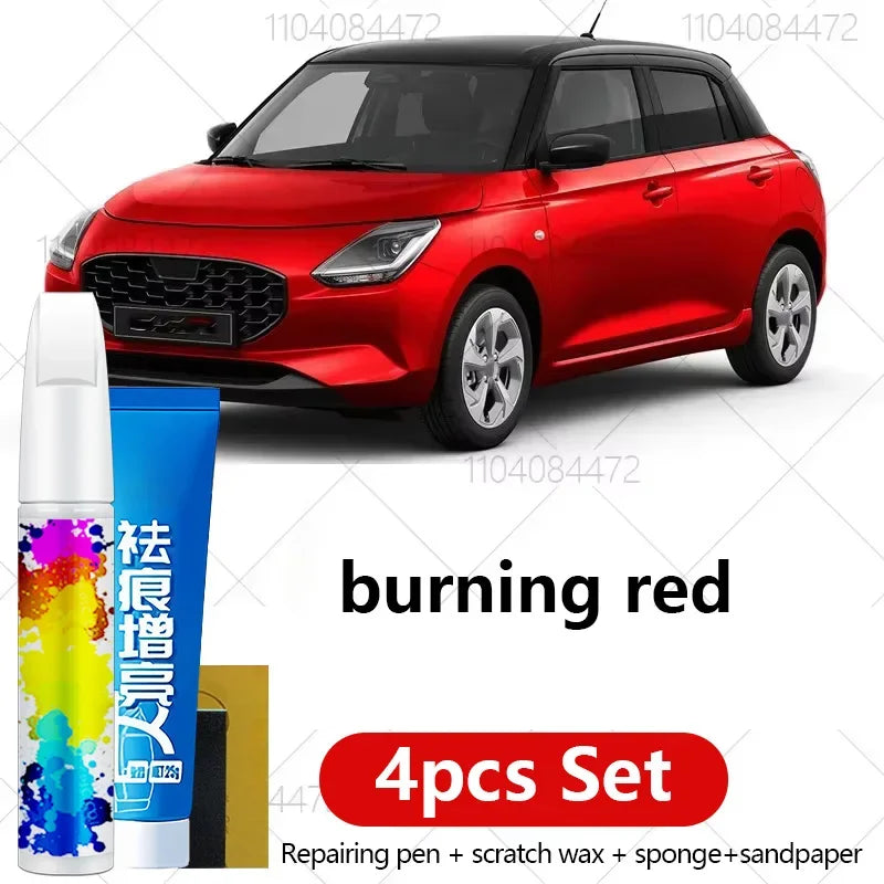 Car Paint Repair Pen For 2004-2025 Maruti Suzuki Swift Paint Scratch Repair Accessories 4PCS Black ZTT White ZVR yellow Gray