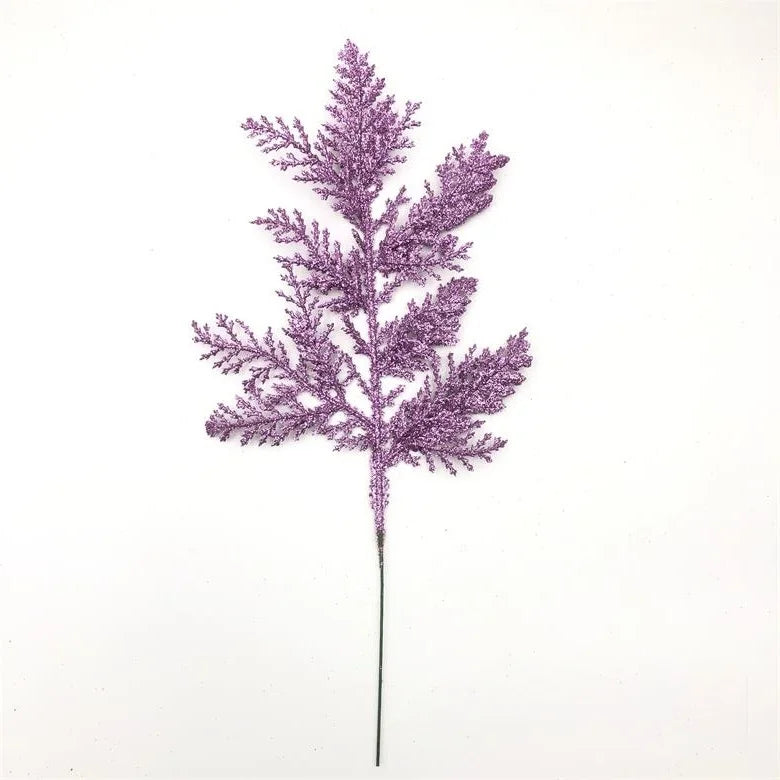 10/20Pcs Glitter Artificial Leaves Bundle Xmas Christmas Tree Decoration Vase Arrangement Home Party DIY Floral Garland Decor