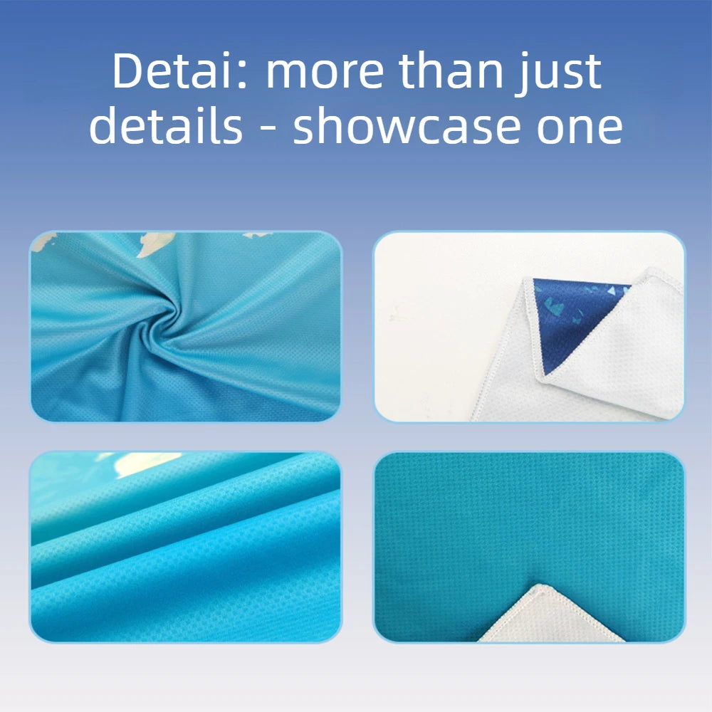 1× Quick Drying Towel Breathe Cold-feeling Towel Sweat-absorbent Towel For Sports Fitness Running Gym Yoga Soft Microfiber Towel
