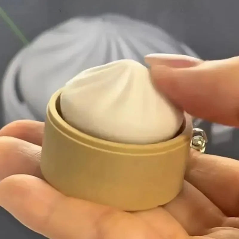 Creative Steamer Bun Pendant Key Chain 2026 New Decompression Simulation Hanging Bag Decoration Toy Gifts