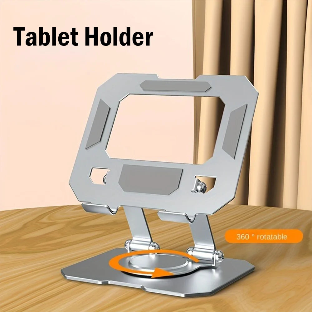 Adjustable Foldable 360° Rotatable Tablet Stand Compatible with 4.7-12 Inch iPad Pro/Air/Mini Laptop - Desktop Holder Stand