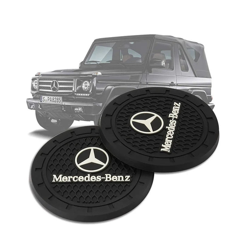 Car Cup Holder Coaster Non‑Slip Silicone Cup Pad Waterproof For Mercedes‑Benz AMG C E A S Class GLA GLC GLB W204 W205 W212 W213