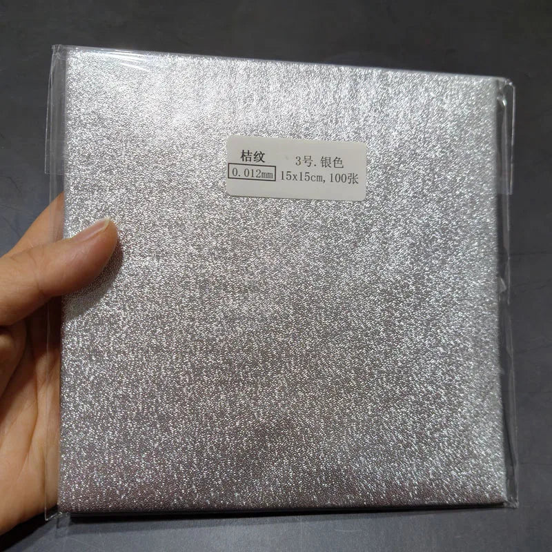 100pcs 15x15cm Gold Silver Pink Blue Purple Peel Aluminum Foil Paper Wedding Chocolate Wrapper Candy Wrapping Pastry Packing Bag