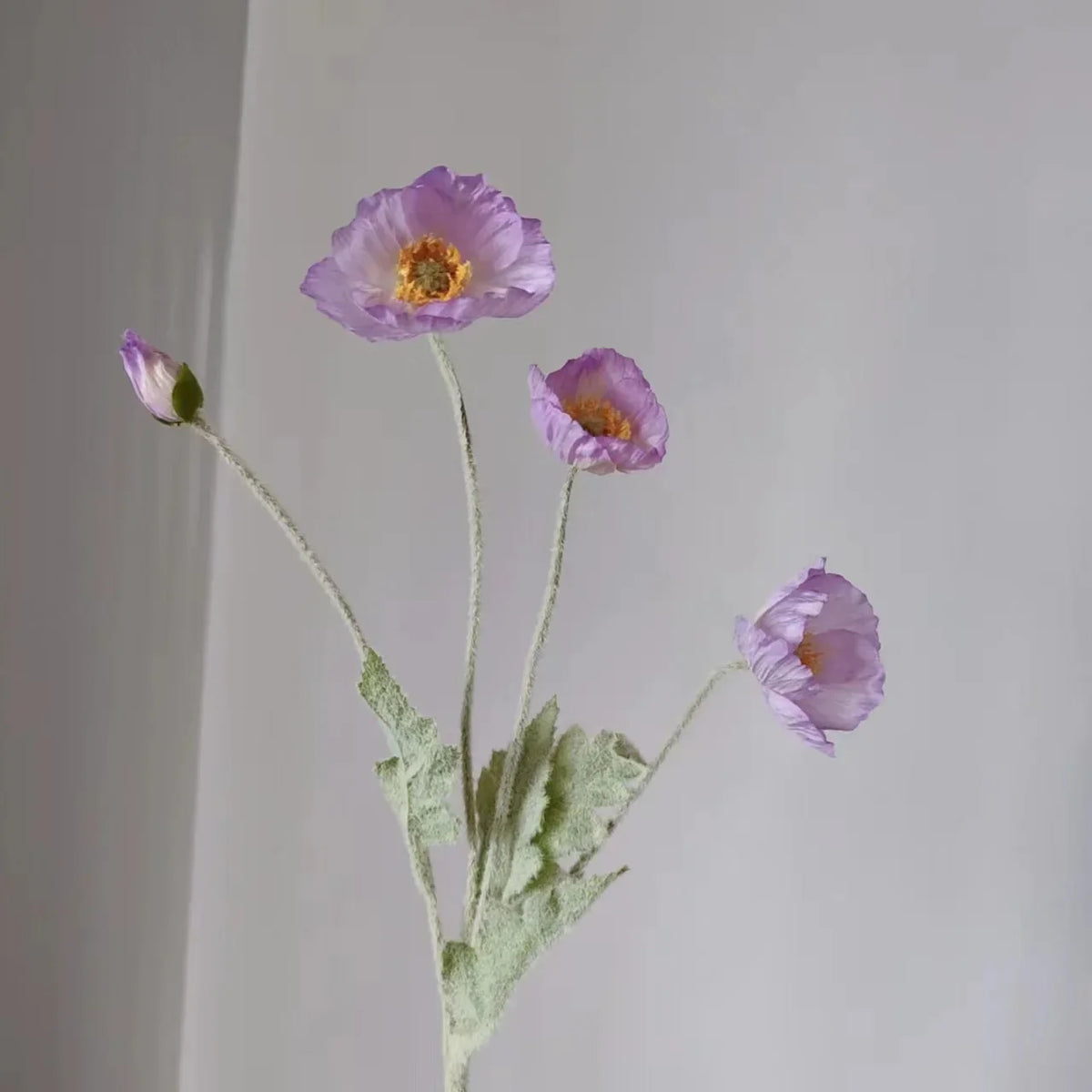Silk Poppy Flower Stem