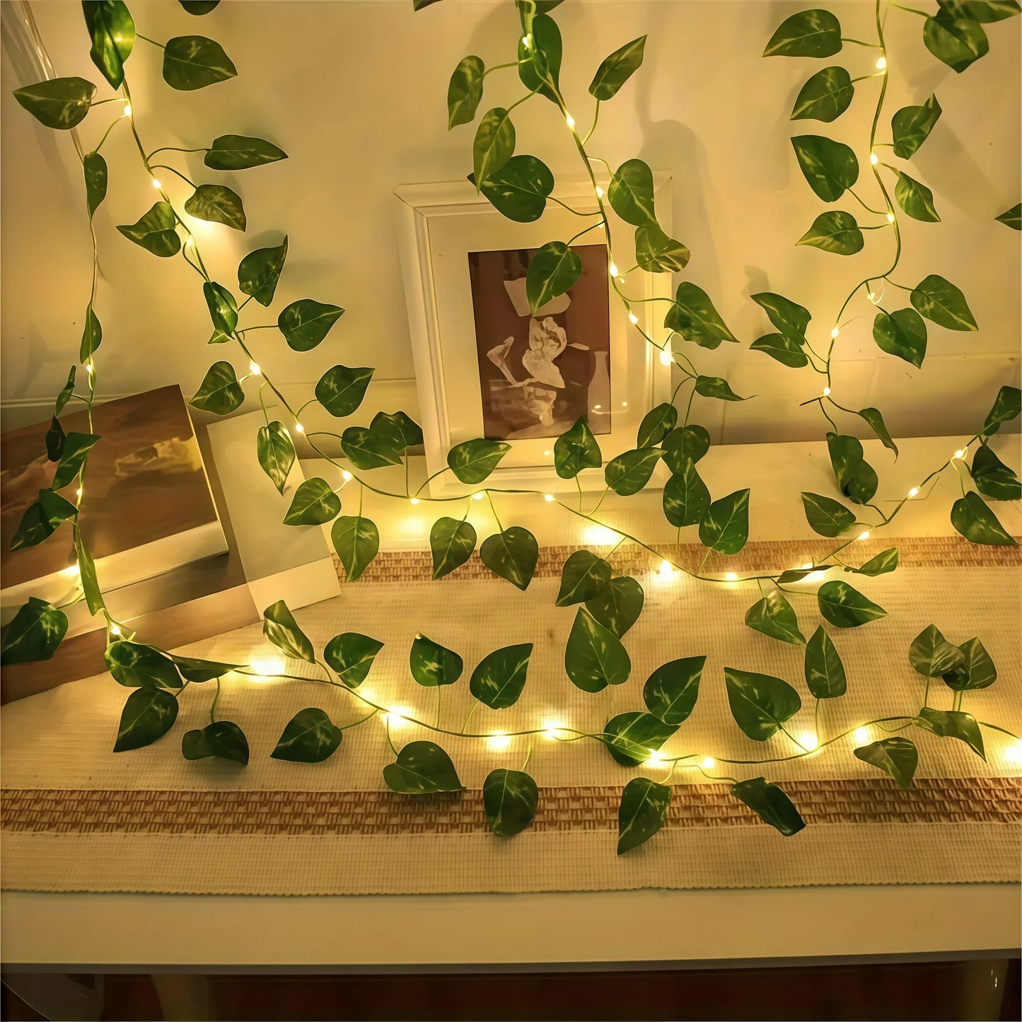 Green Leaf String Light Ivy Leaf Fairy Lights for Bedroom Party Festival Wedding  Birthday Christmas Valentine's Day Decor