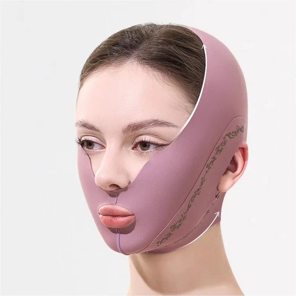 V Line Face Lifting Bandage Upgraded Elastic Face Shaper for Double Chin Jawline Cheek Support Facial Skin Care Strap