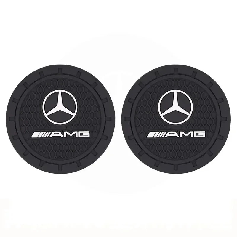 Car Cup Holder Coaster Non‑Slip Silicone Cup Pad Waterproof For Mercedes‑Benz AMG C E A S Class GLA GLC GLB W204 W205 W212 W213