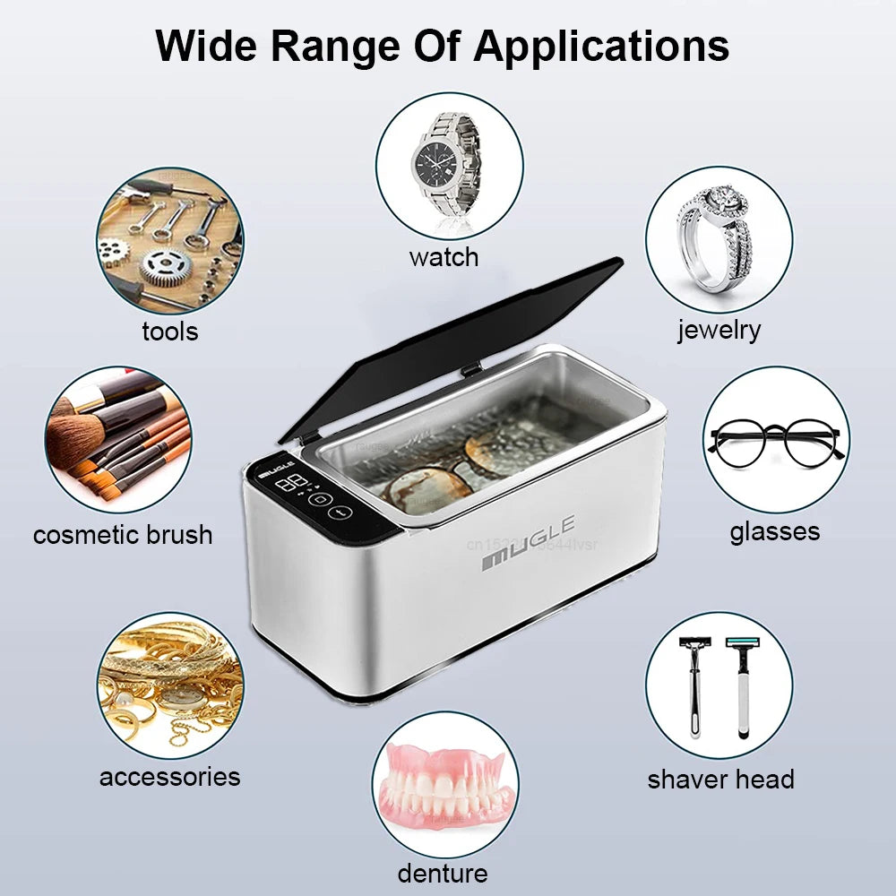 Ultrasonic Cleaner Ultrasound Glasses Jewelry Cleanser High Frequency Ultrasound Washing Machine for Glasses Jewelry Dentures