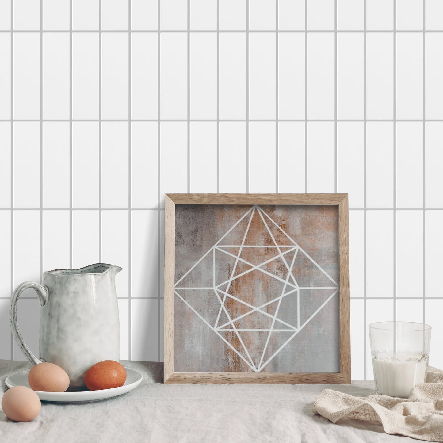 10pcs Thicker Design 3D Self-adhesive Wall Sticker Home Wallpaper Durable Pet Material Tile Decals for Kitchen Bathroom Tailgate