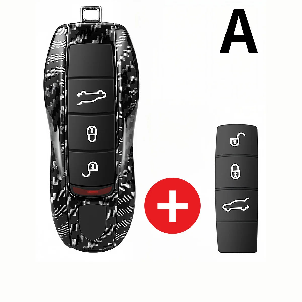 For Porsche Panamera Carrera Macan Boxster Cayman Cayenne Taycan 911 970 981 991 Car Smart Remote Key Case Fob Covers Set Shell