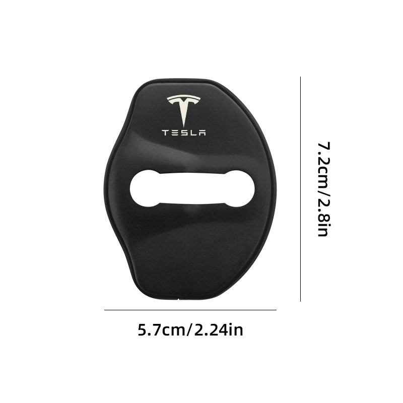 4pcs Car Door Cushion car Door Lock Buckle Protective Cover For Tesla model 3 model X Y style Sticker Accessories