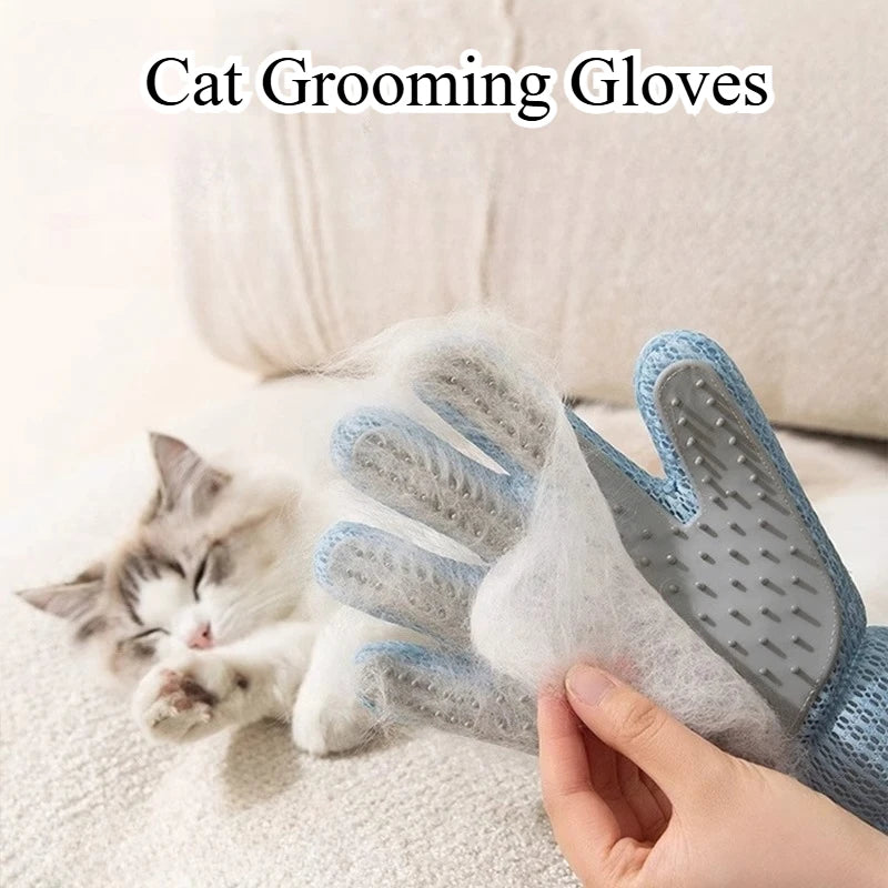 Pet Grooming Double-sided Gloves Cute Cloud Shaped Design Hairbrush Removal Cat Grooming Hair Removal Pet Cleaning Hound Glove