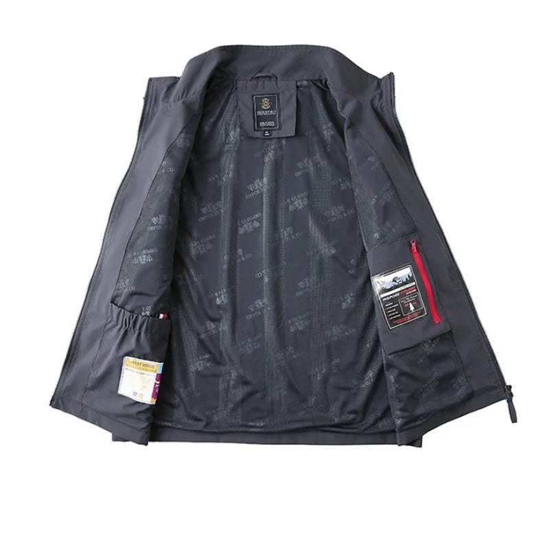 Multifunctional Workwear Vest Men Outdoor Zipper Multi Pocket Workwear Sleeveless Jackets Spring Autumn Breathable Sports Vests