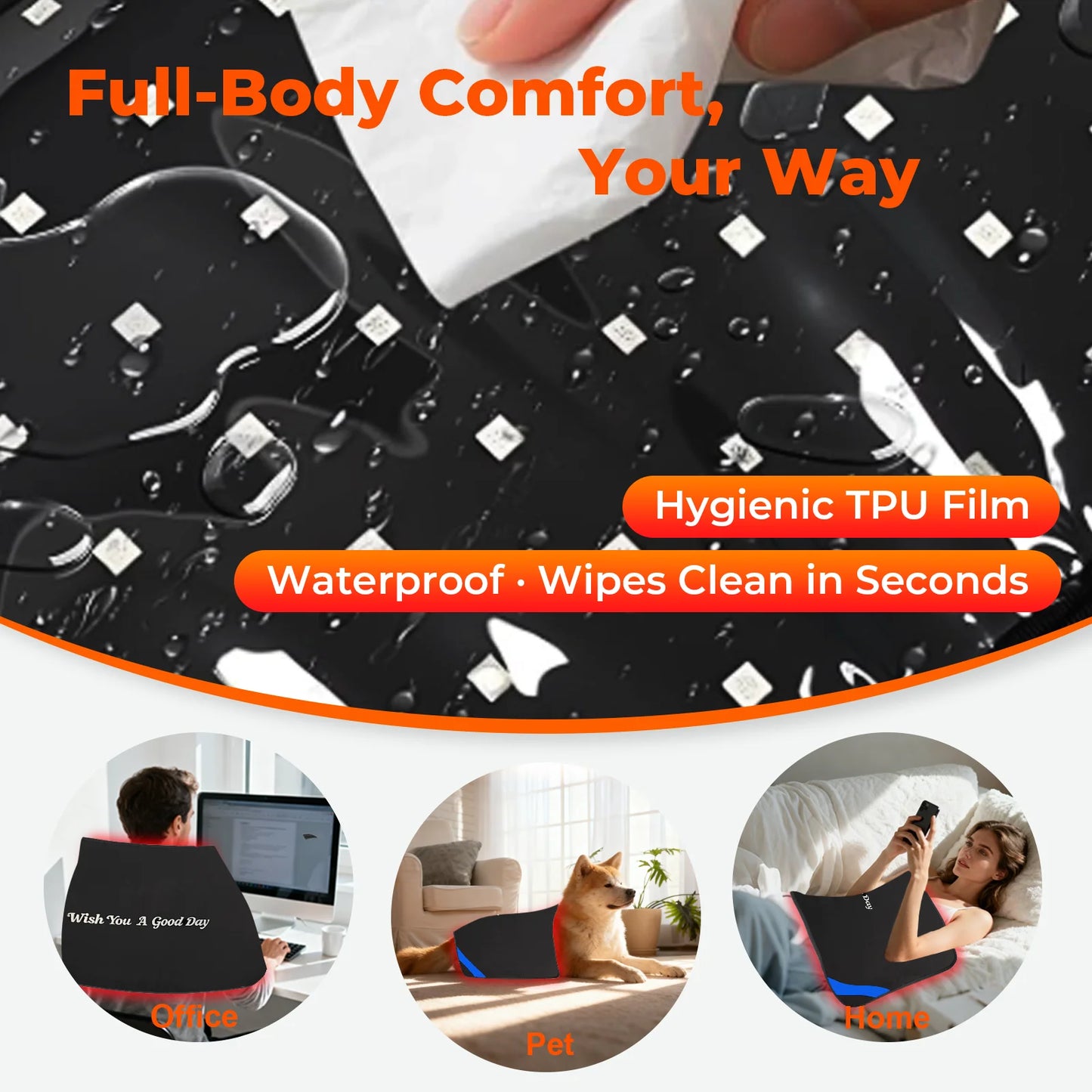 3 Wavelength 460nm 660nm 850nm Red Near Infrared Therapy Belt For Yoga Sports Waist Back Shoulder Arm Muscle Soreness Skin Care